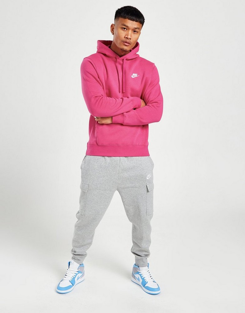 Bluza męska NIKE BLUZA Z KAPTUREM M NSW CLUB HOODIE PO BB BV2654-621 Różowy