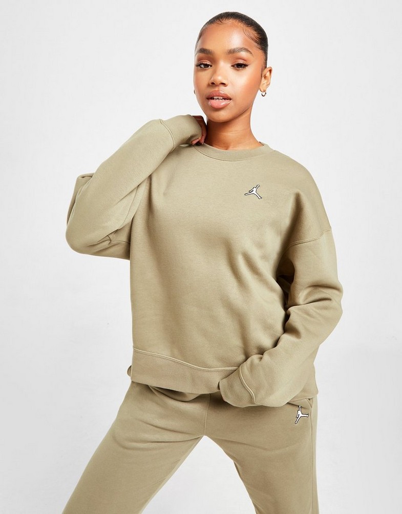 Bluză pentru femei JORDAN BLUZĂ W J BRKLN FLC CREW DQ4462-351 Kaki
