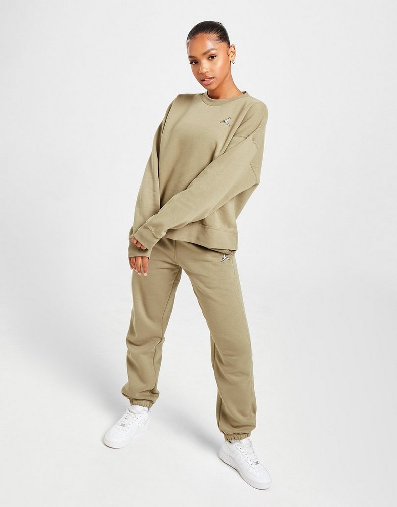 Bluză pentru femei JORDAN BLUZĂ W J BRKLN FLC CREW DQ4462-351 Kaki