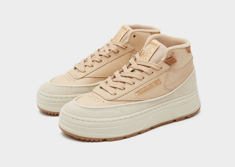 Buty sneakersy damskie REEBOK CLUB C GEO MID GZ2159 Beżowy