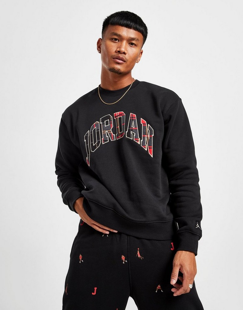 Bluza męska JORDAN  BLUZA M J ESS HOL PLD FLC CREW DV1574-010 Czarny