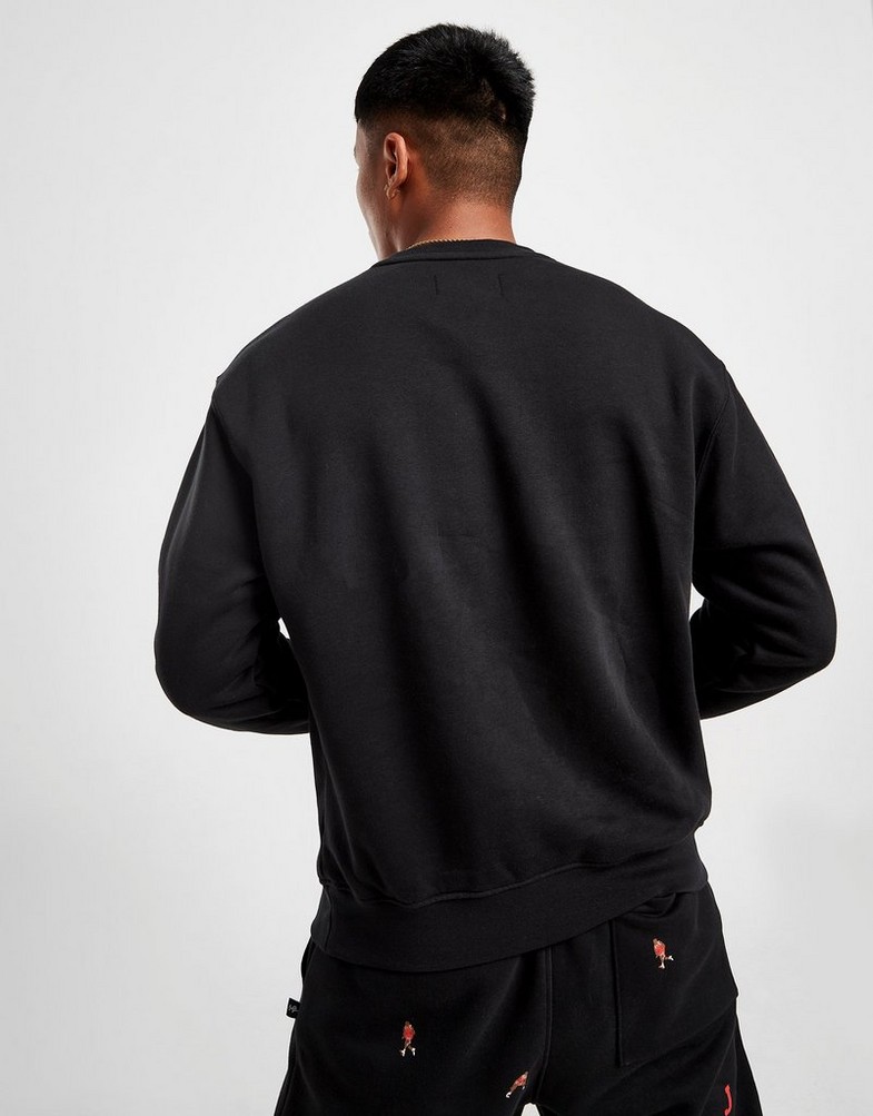 Bluza męska JORDAN  BLUZA M J ESS HOL PLD FLC CREW DV1574-010 Czarny