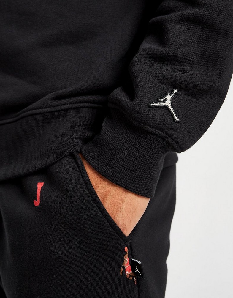 Bluza męska JORDAN  BLUZA M J ESS HOL PLD FLC CREW DV1574-010 Czarny