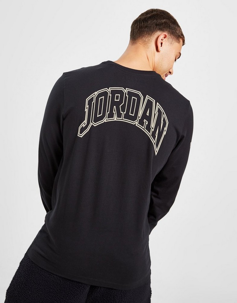 Tricou pentru bărbați JORDAN TRICOU M J HOL LS CREW DV1465-010 Negru