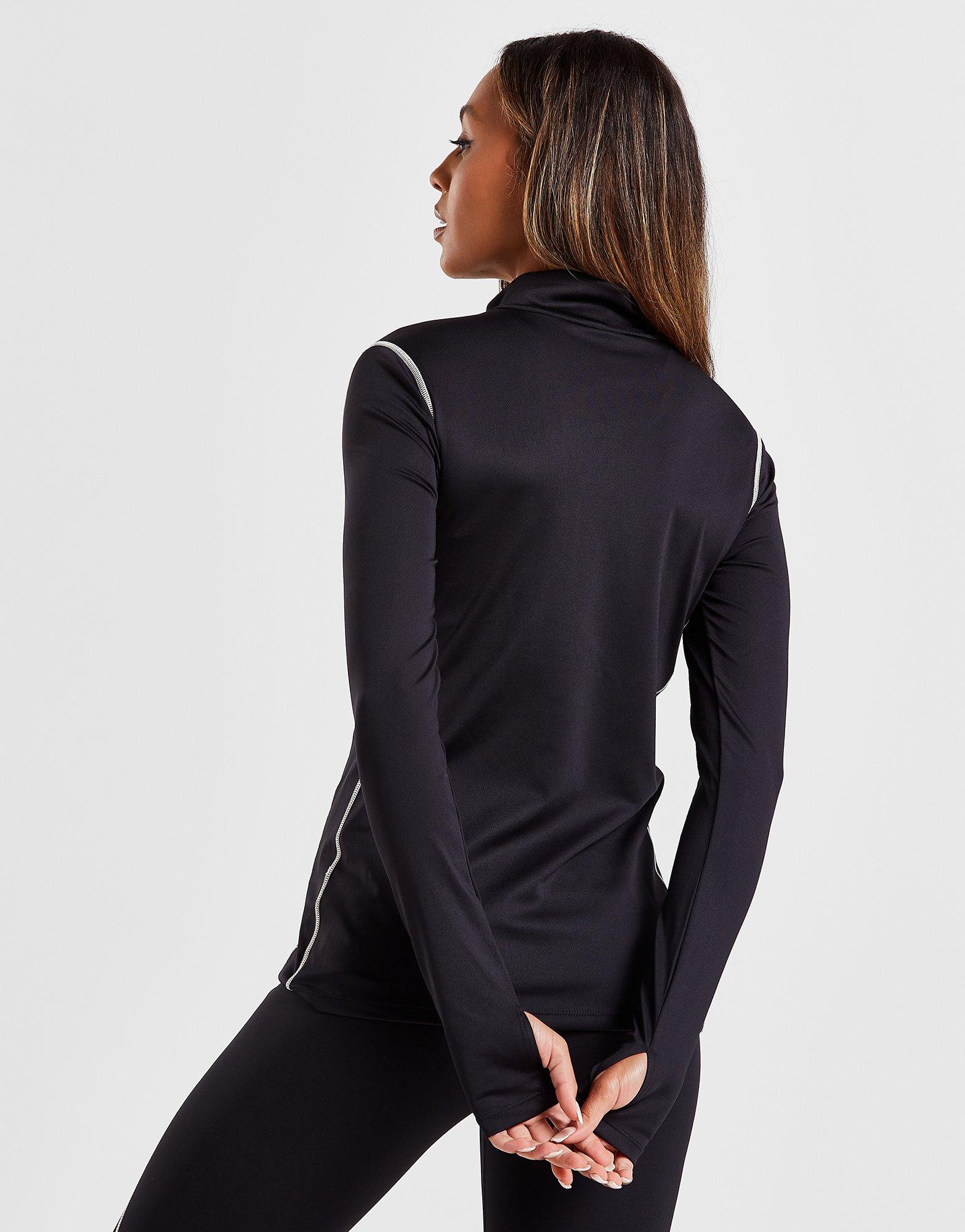 Dámska mikina PINK SODA SPORT SEAM'SCULPT 1/4Z BLK PSSTW11539BLK Čierna