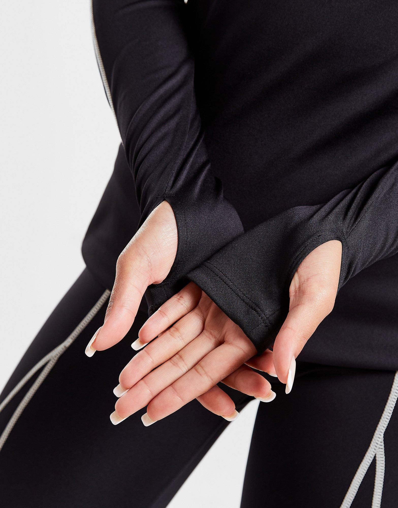 Dámska mikina PINK SODA SPORT SEAM'SCULPT 1/4Z BLK PSSTW11539BLK Čierna