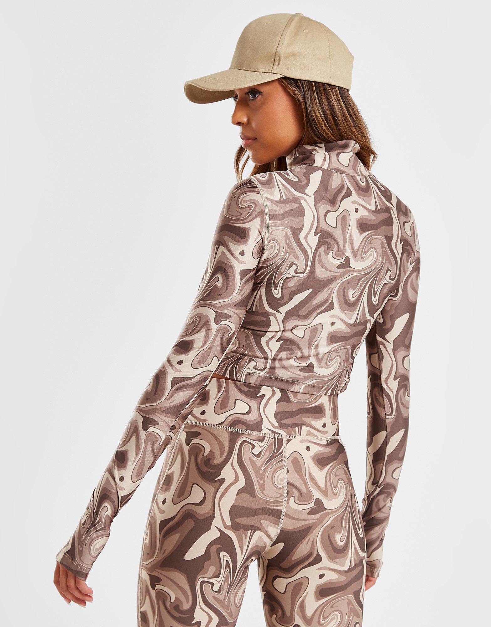 Top pentru femei PINK SODA SPORT SWIRL CRP 1/4Z BRWN PSSTW11562BRN Maro