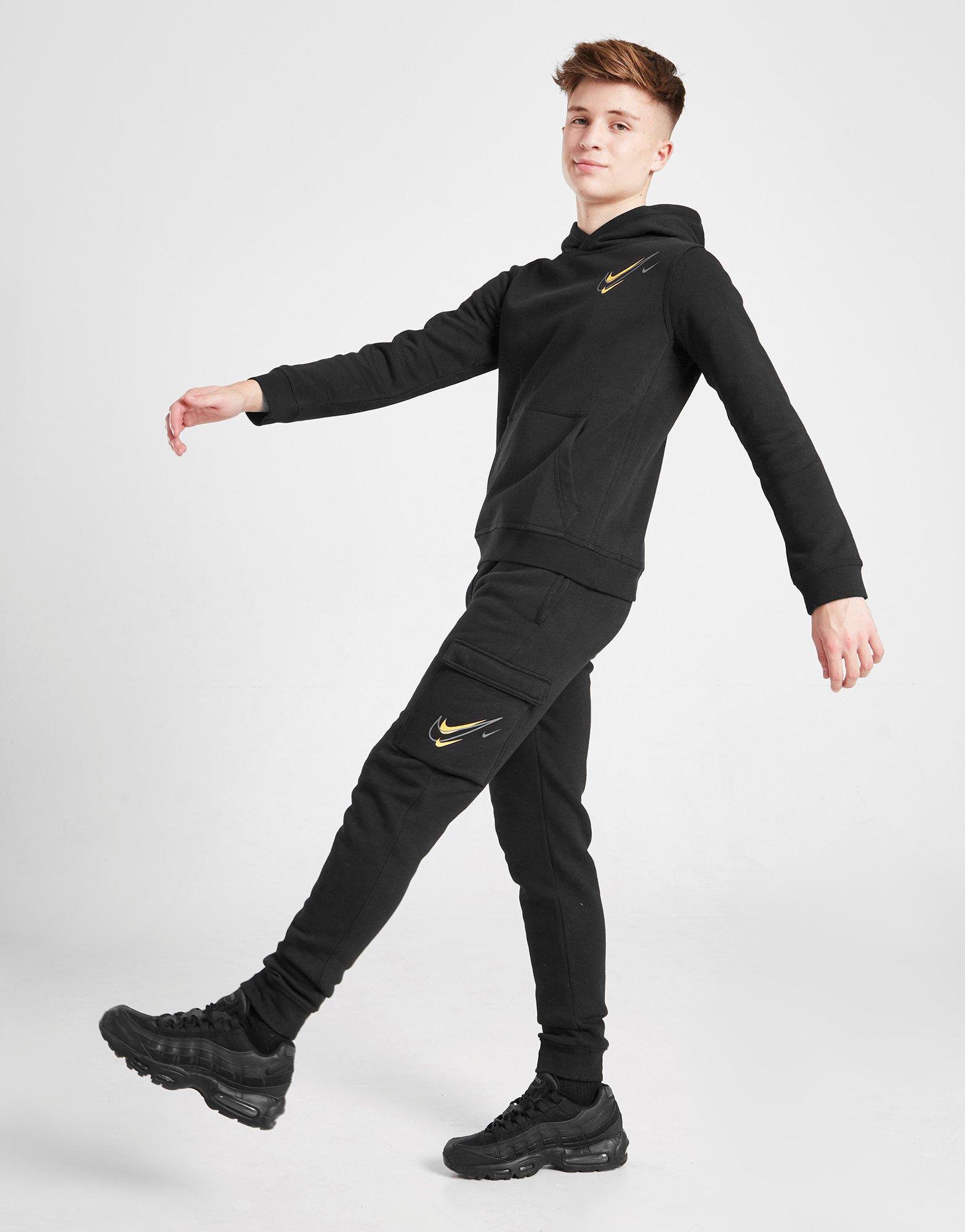 Детски панталон NIKE ПАНТАЛОНИ SOS FLC CRGO PANT BLK/GLD DX2299-011 Черен