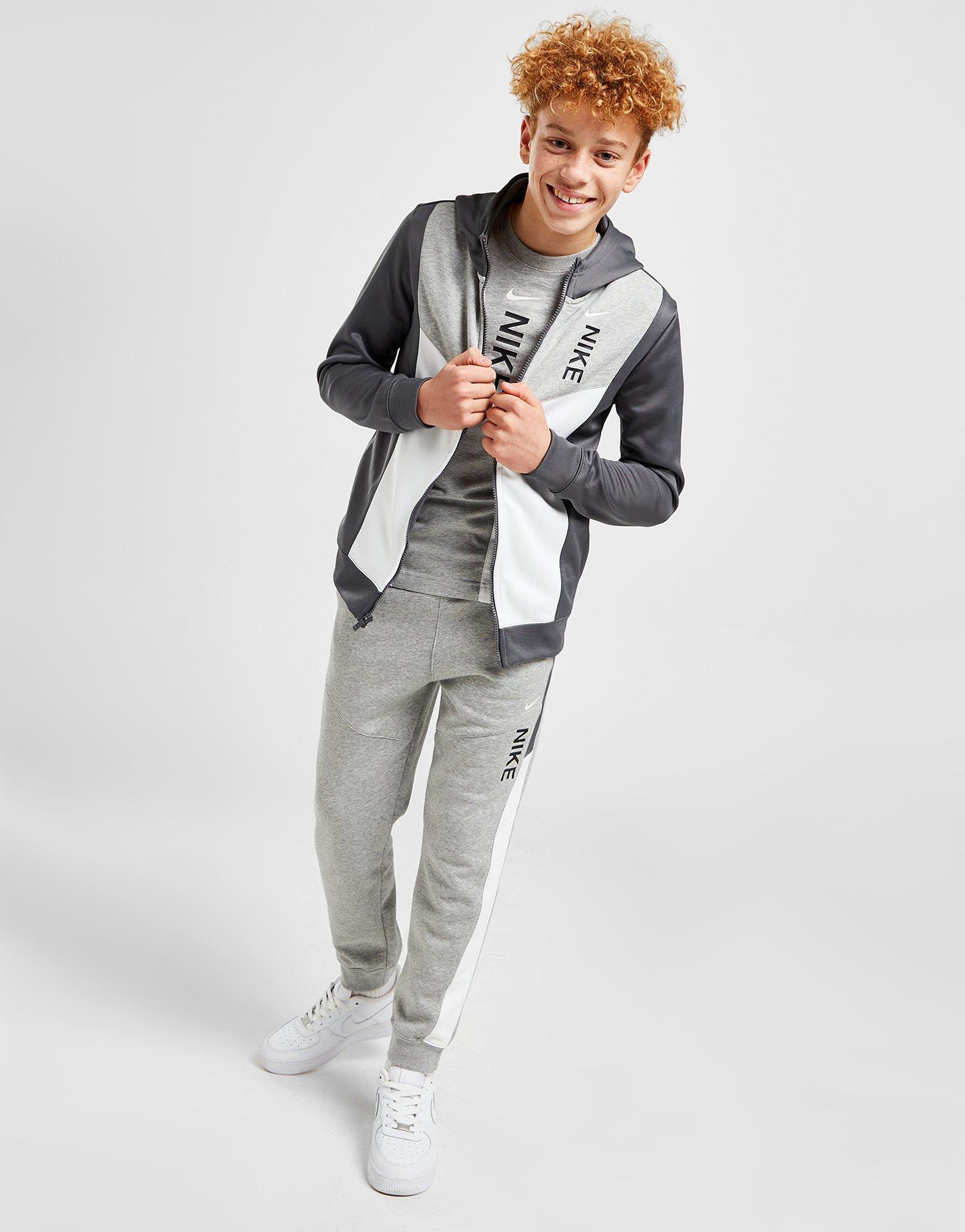 Gyerek pulóver NIKE PULÓVER CIPZÁRAS KAPUCNIS HYBRID PK FZ GRY DX6314-068 Szürke