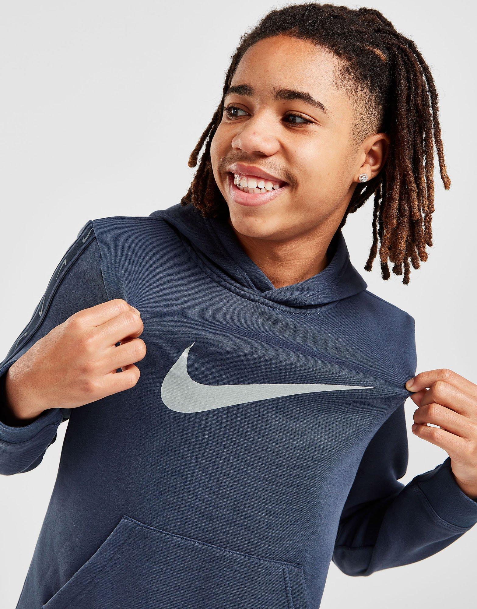 Детски суичър NIKE СУИТЧЪР С КАЧУЛКА RPT TAPE FLC HD TH'BLU DZ5624-437 Тъмносин