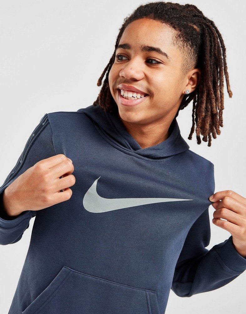 NIKE BLUZA Z KAPTUREM RPT TAPE FLC HD TH'BLU DZ5624-437 Granatowy