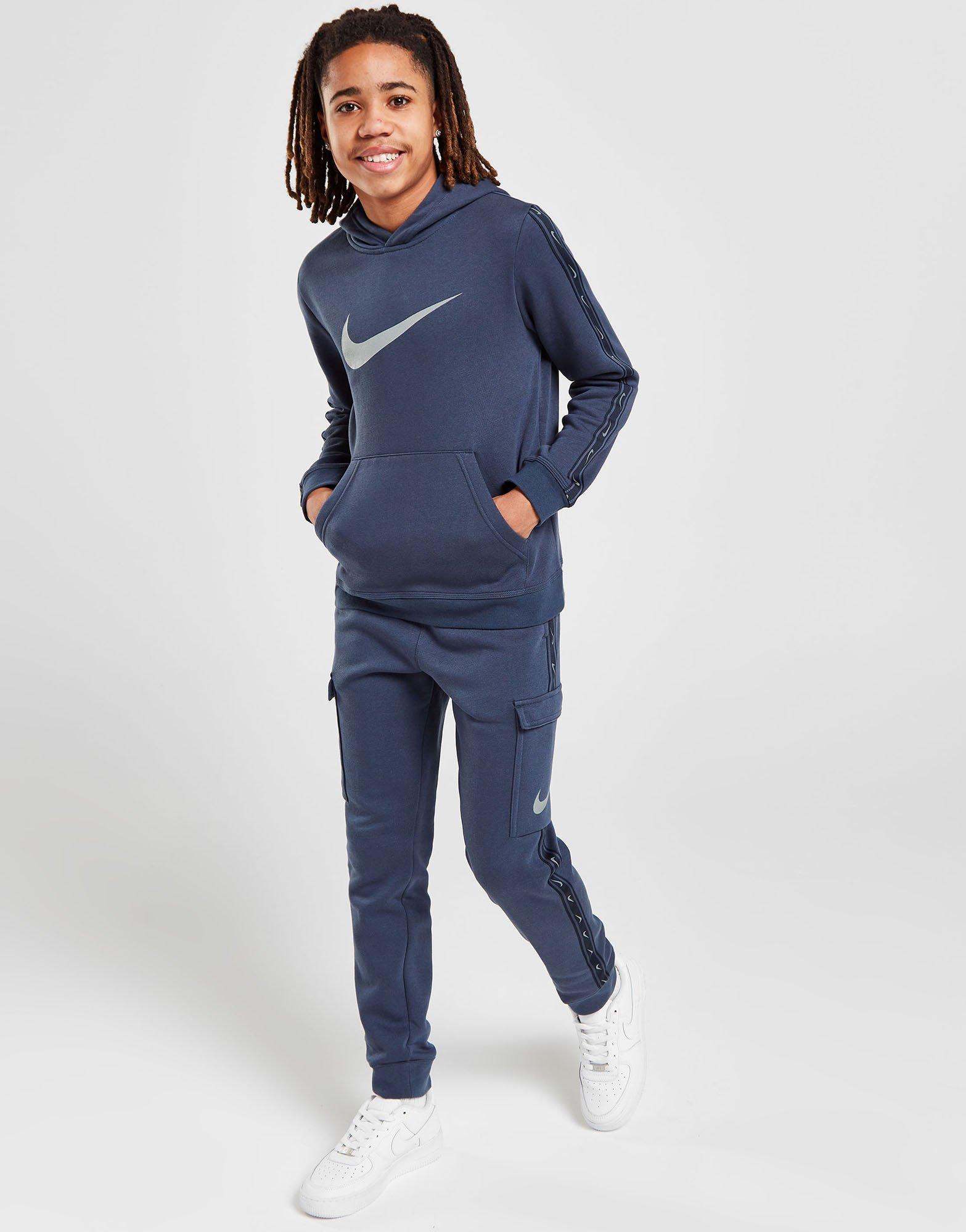 Детски суичър NIKE СУИТЧЪР С КАЧУЛКА RPT TAPE FLC HD TH'BLU DZ5624-437 Тъмносин