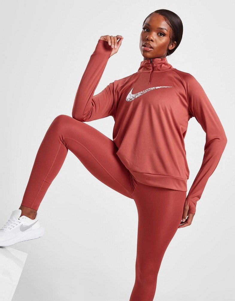 Bluza damska NIKE BLUZA ROZPINANA W NK DF SWOOSH RUN MDLYR DM7769-691 Brązowy