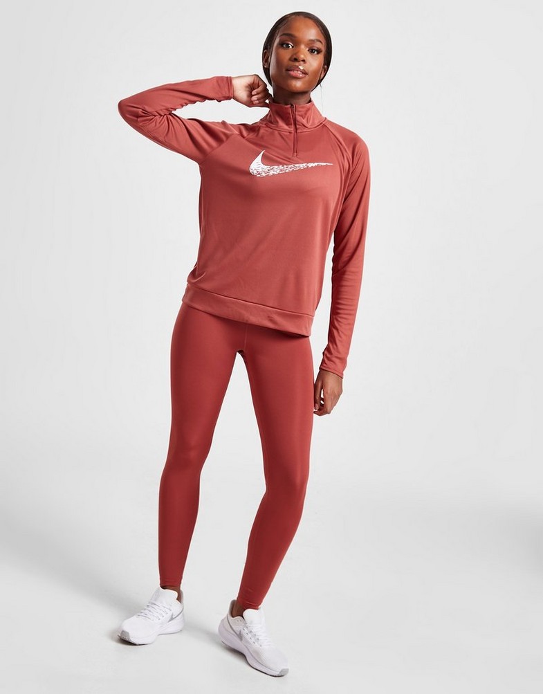 Bluza damska NIKE BLUZA ROZPINANA W NK DF SWOOSH RUN MDLYR DM7769-691 Brązowy