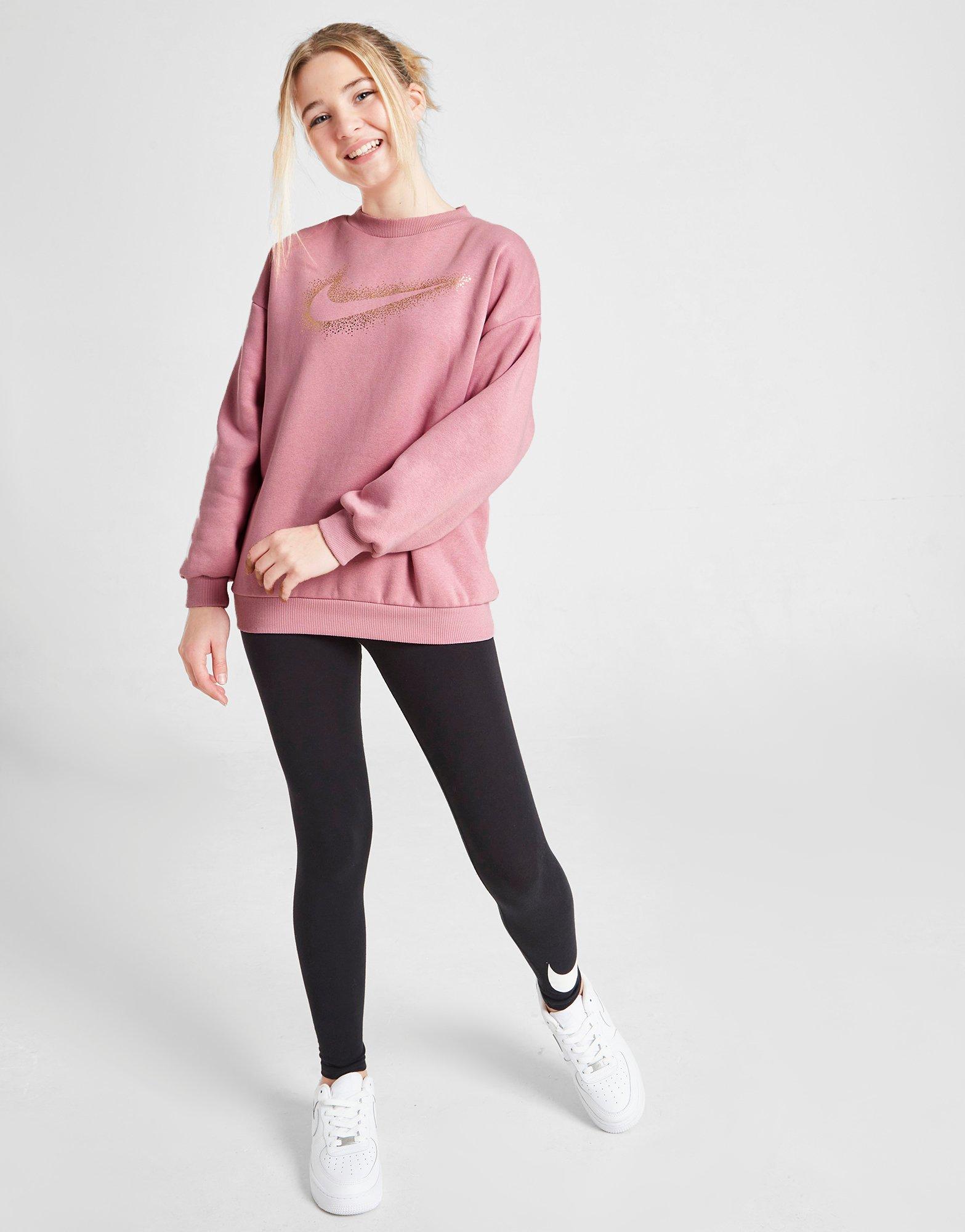 Vaikiškas džemperis NIKE DŽEMPERIS (G)NSW FLC BF CREW PNK/GLD DV9374-698 Rožinė