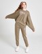 NIKE BLUZA (G) TREND FLC CREW BRN/PNK