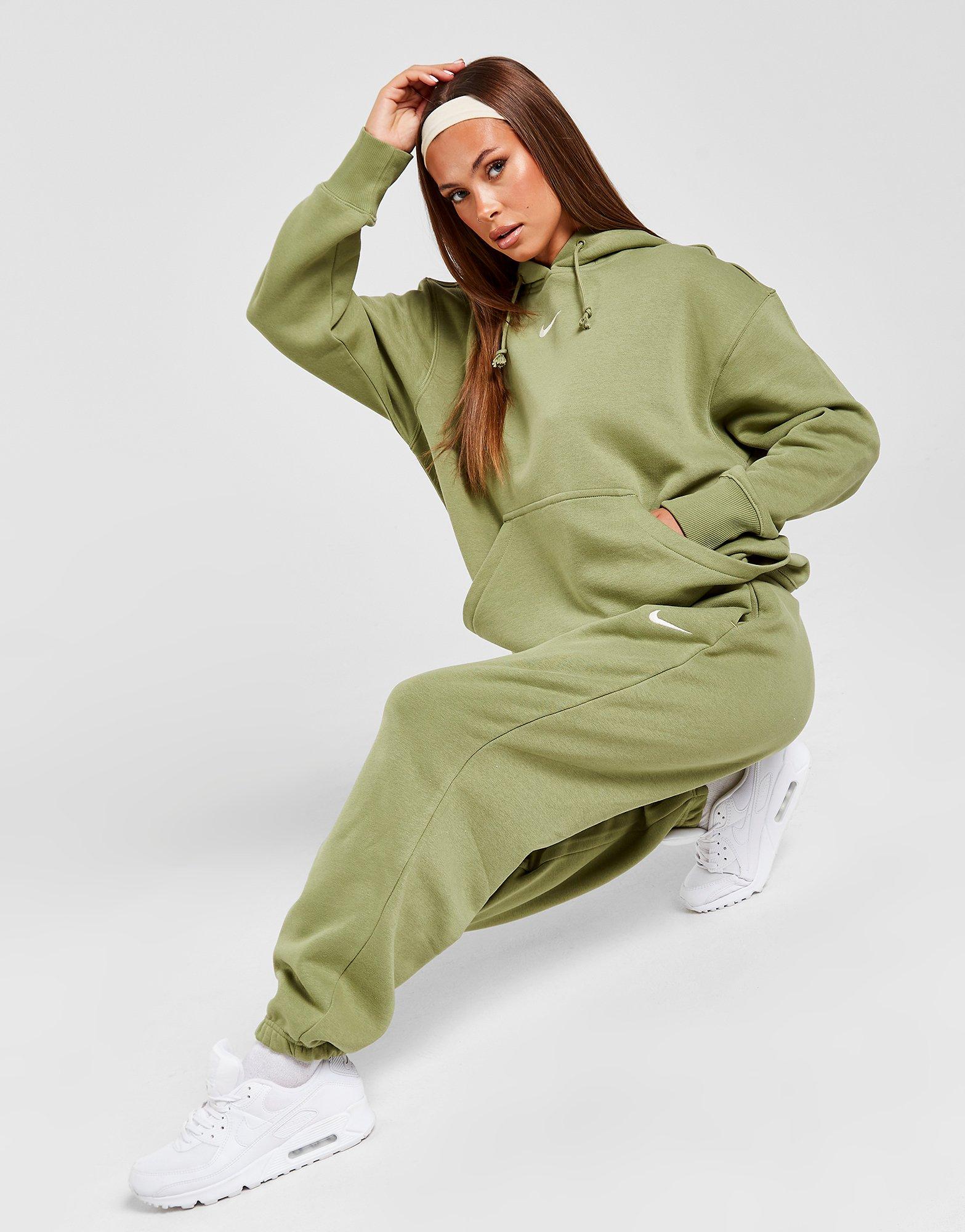 Жіночі штани NIKE ШТАНИ W NSW PHNX FLC HR OS PANT DQ5887-334 Зелений