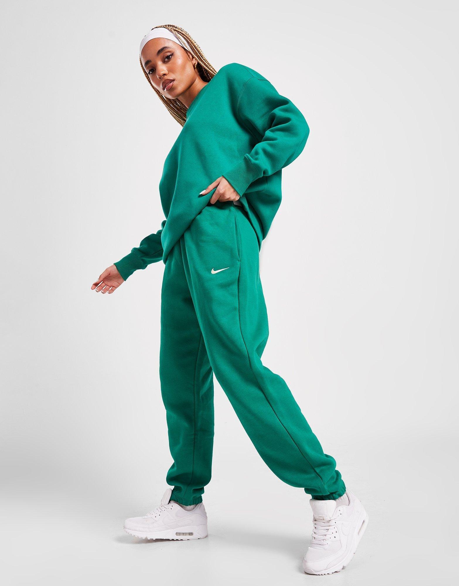 NIKE SPODNIE W NSW PHNX FLC HR OS PANT DQ5887-365 | kolor Zielony