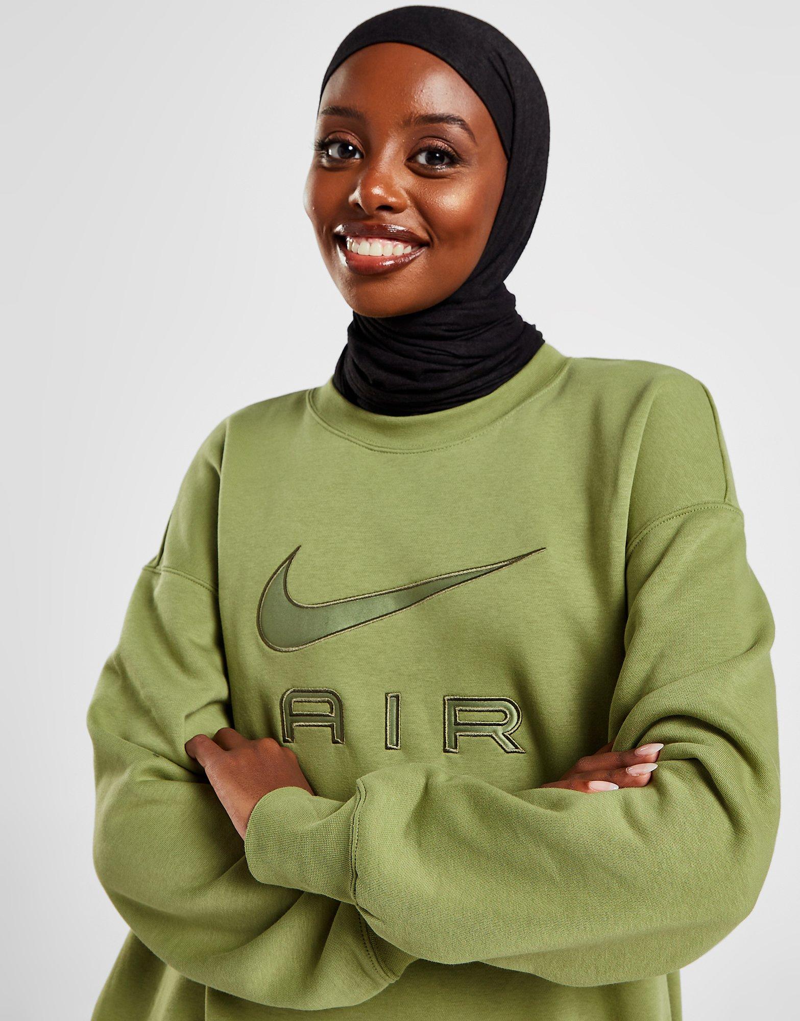 Bluza damska NIKE BLUZA W NSW AIR FLC CREW DQ6567-334 Khaki