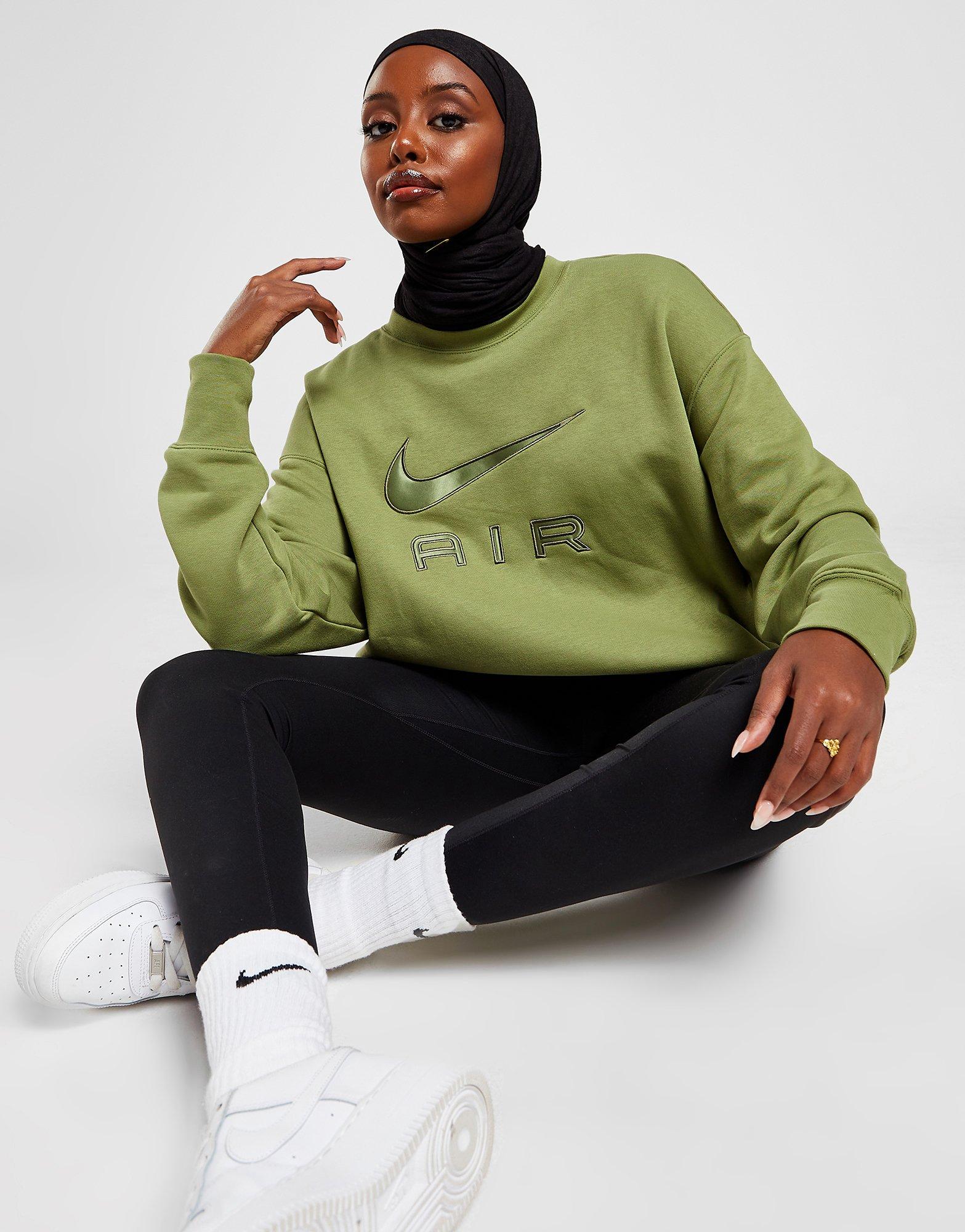 Bluza damska NIKE BLUZA W NSW AIR FLC CREW DQ6567-334 Khaki