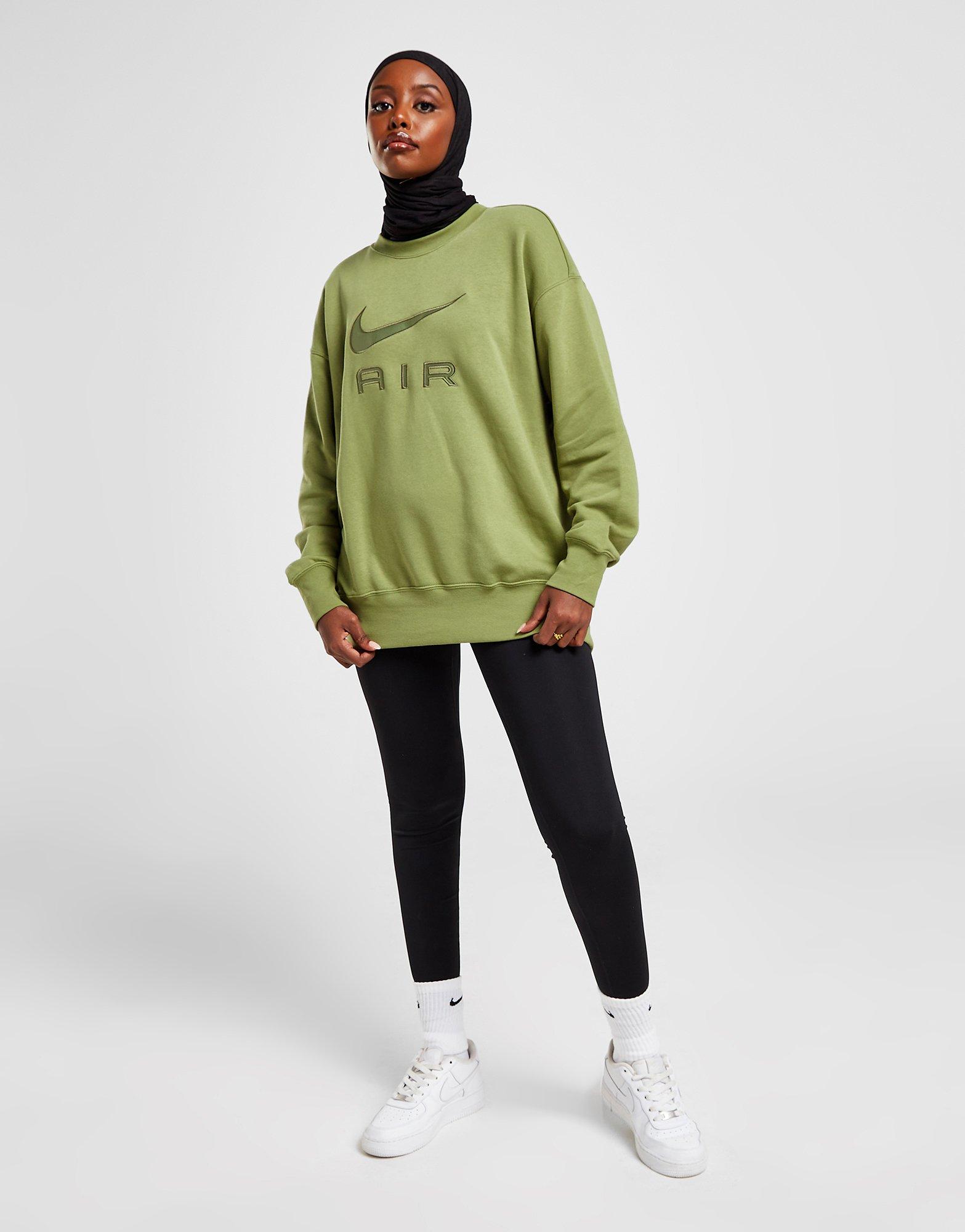 Bluza damska NIKE BLUZA W NSW AIR FLC CREW DQ6567-334 Khaki