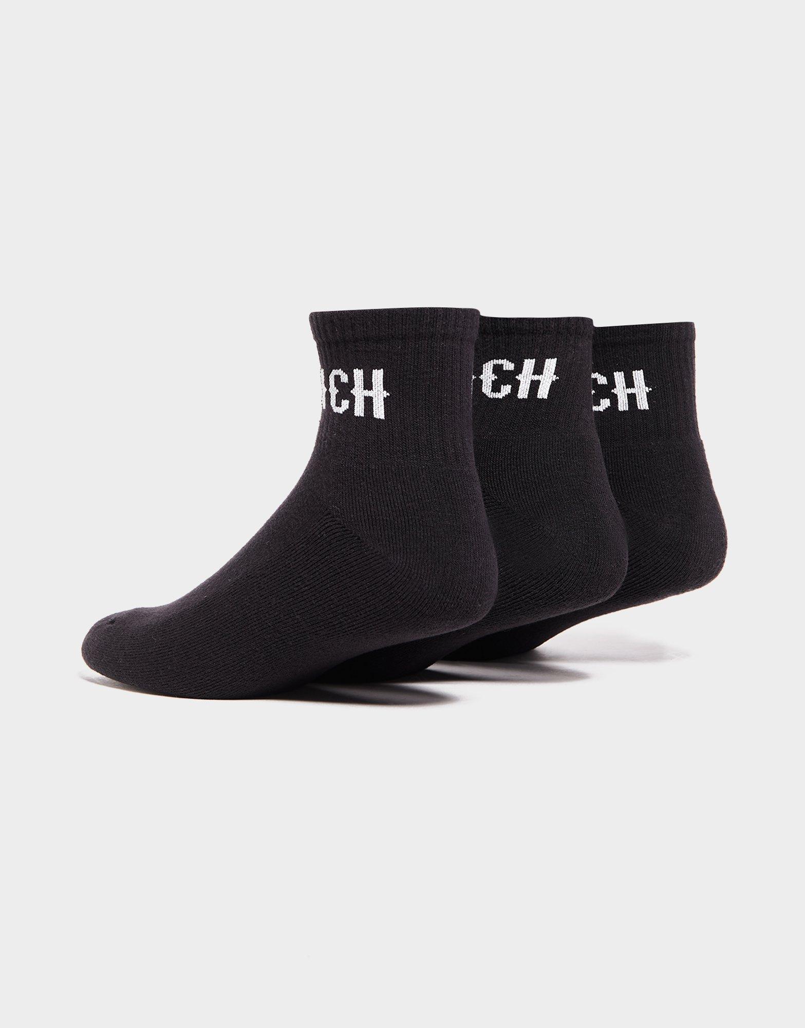 Жіночі шкарпетки HOODRICH ВИСОКІ ШКАРПЕТКИ OG   CORE 3 PACK QUARTER SOCKS HR-2022-0128 Чорний