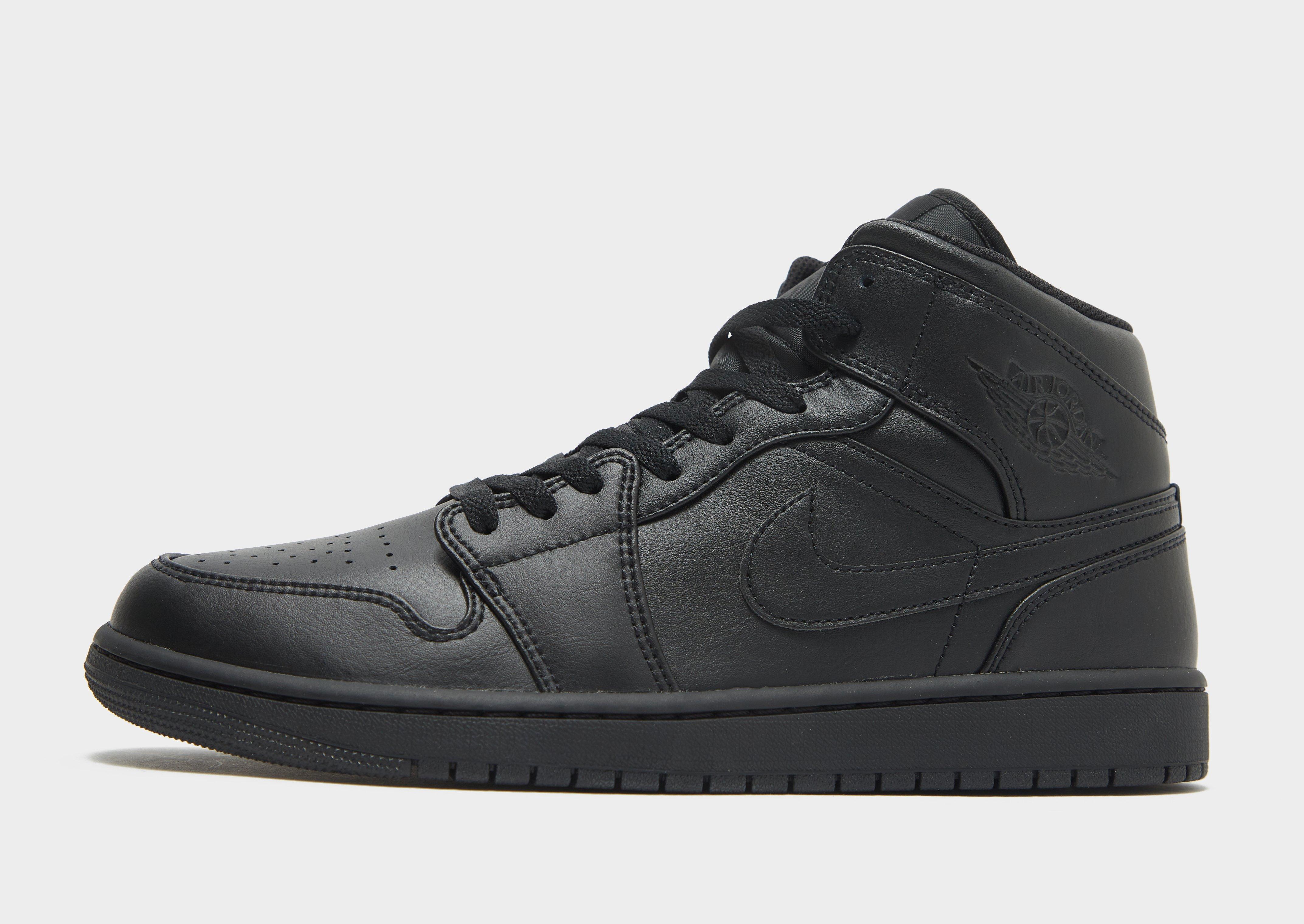 air jordan mid all black