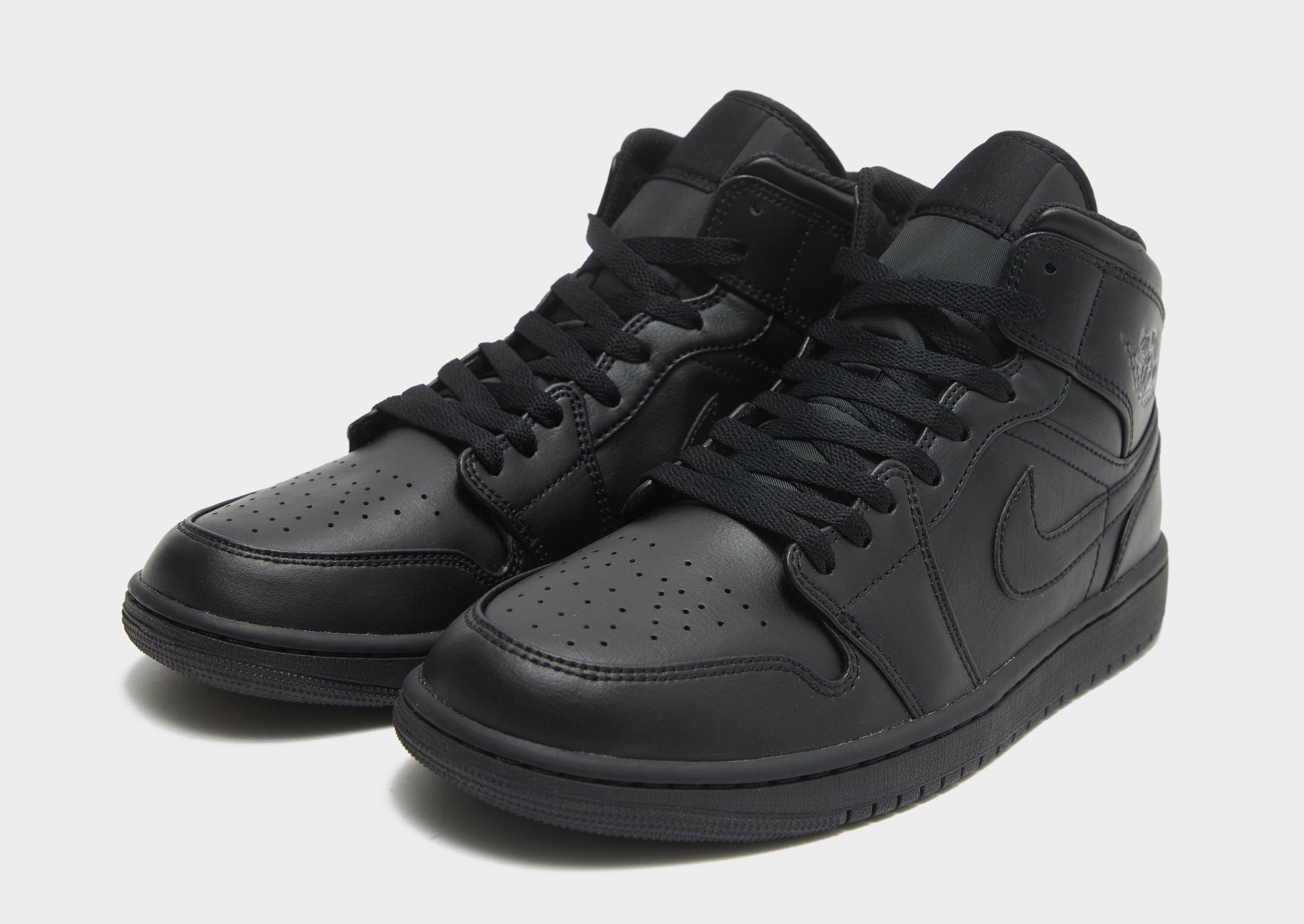 air jordan mid 1 all black