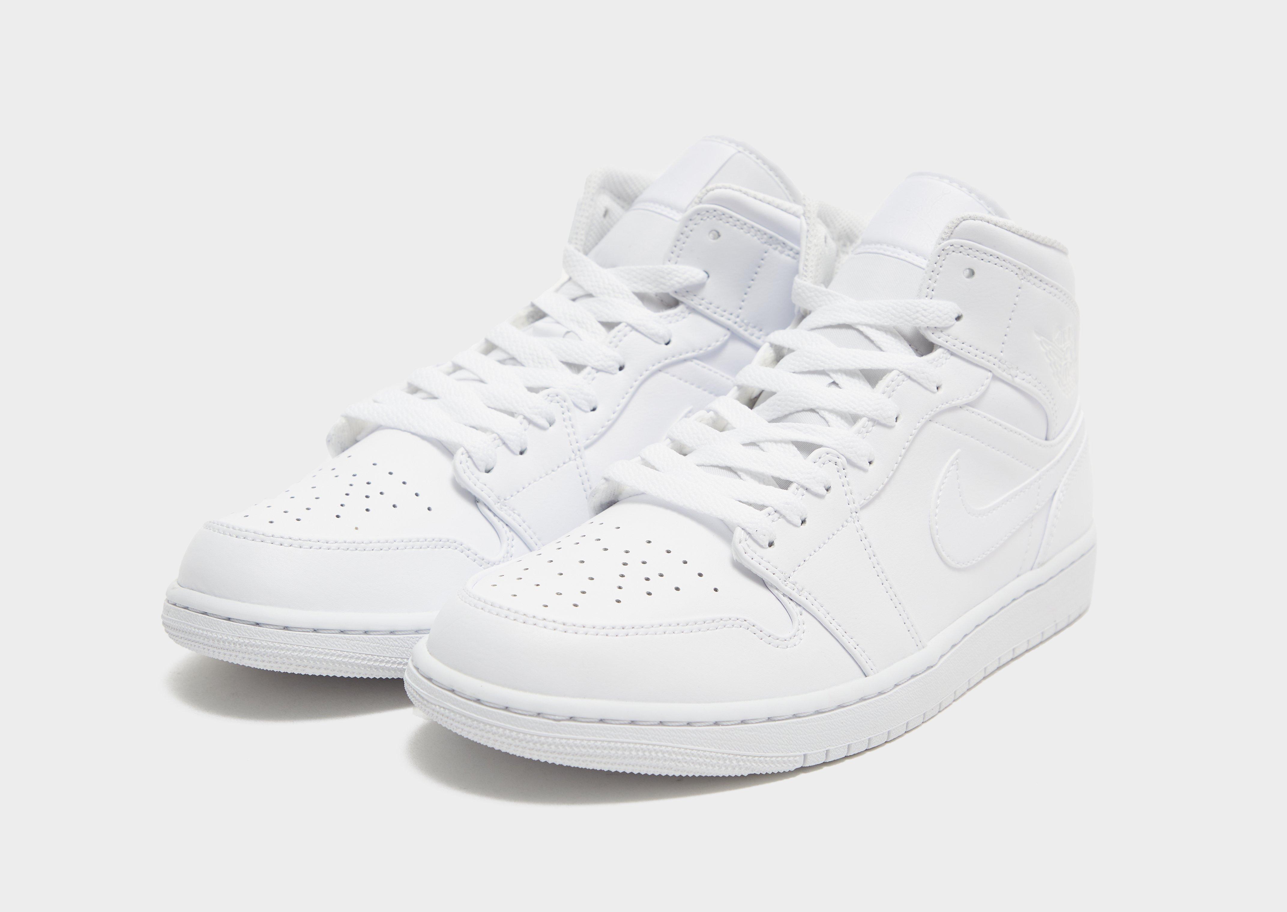 Buty sneakersy męskie AIR JORDAN 1 MID 554724-136 Biały