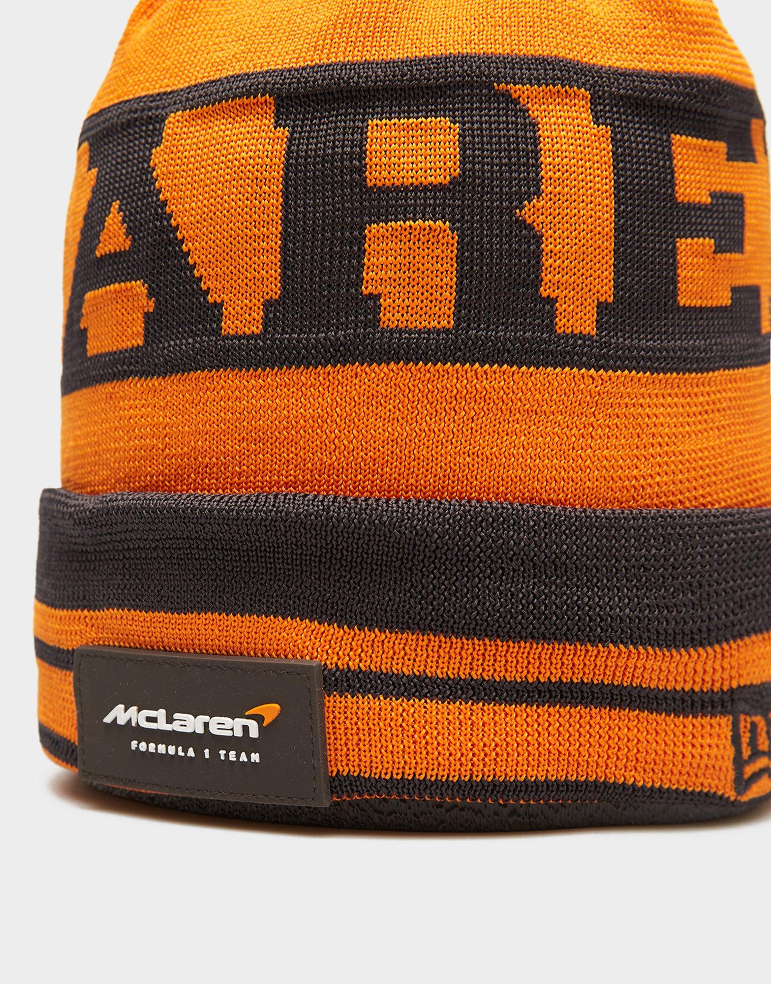 Pánska zimná čiapka NEW ERA ČIAPKA REP TEAM BOBBLE MCLAREN TNOANT MCLAREN RACING 60243915 Oranžová