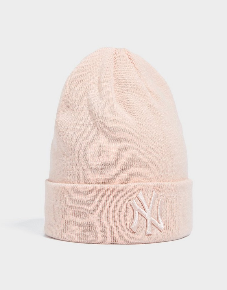 Czapka zimowa damska NEW ERA CZAPKA WMNS LE BEANIE NYY PNK NEW YORK YANKEES BSKBS 60285087 Różowy