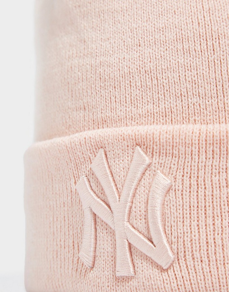 Czapka zimowa damska NEW ERA CZAPKA WMNS LE BEANIE NYY PNK NEW YORK YANKEES BSKBS 60285087 Różowy