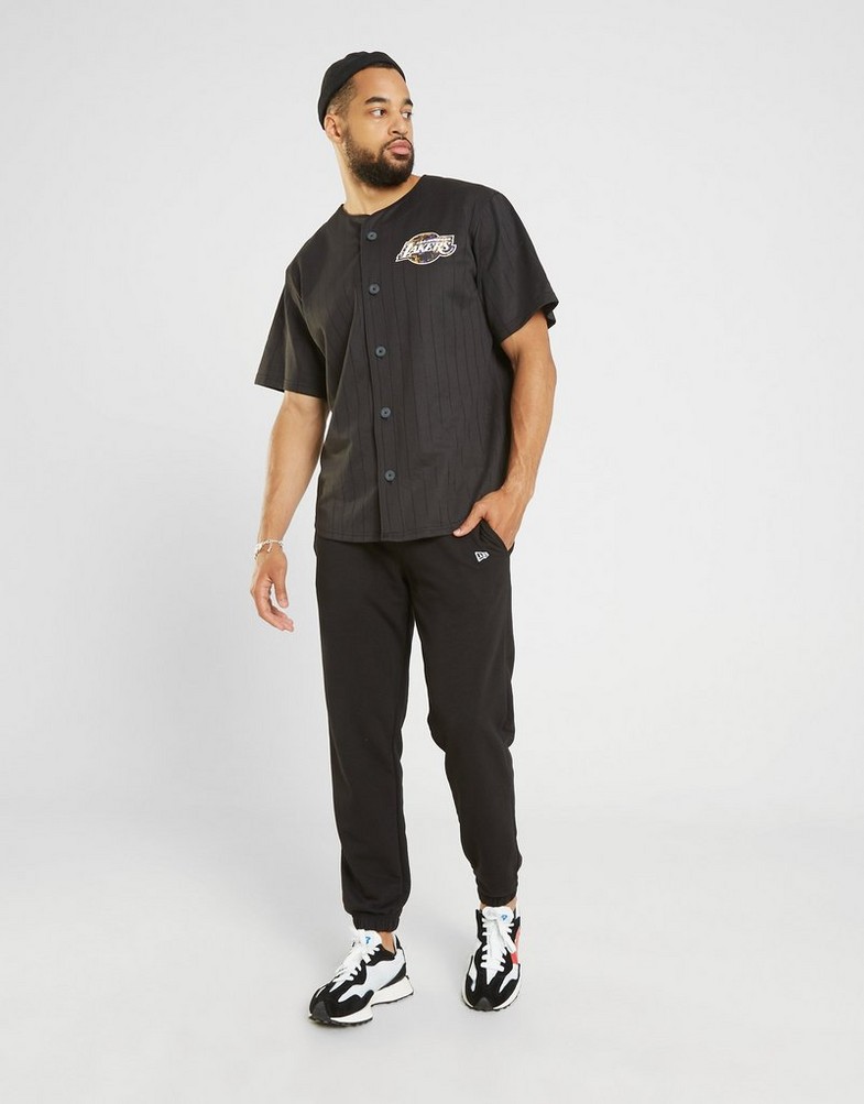 Koszulka, t-shirt męski NEW ERA T-SHIRT INFILL TEAM LOGO LAKERS LOS ANGELES LAKERS 60332142 Czarny
