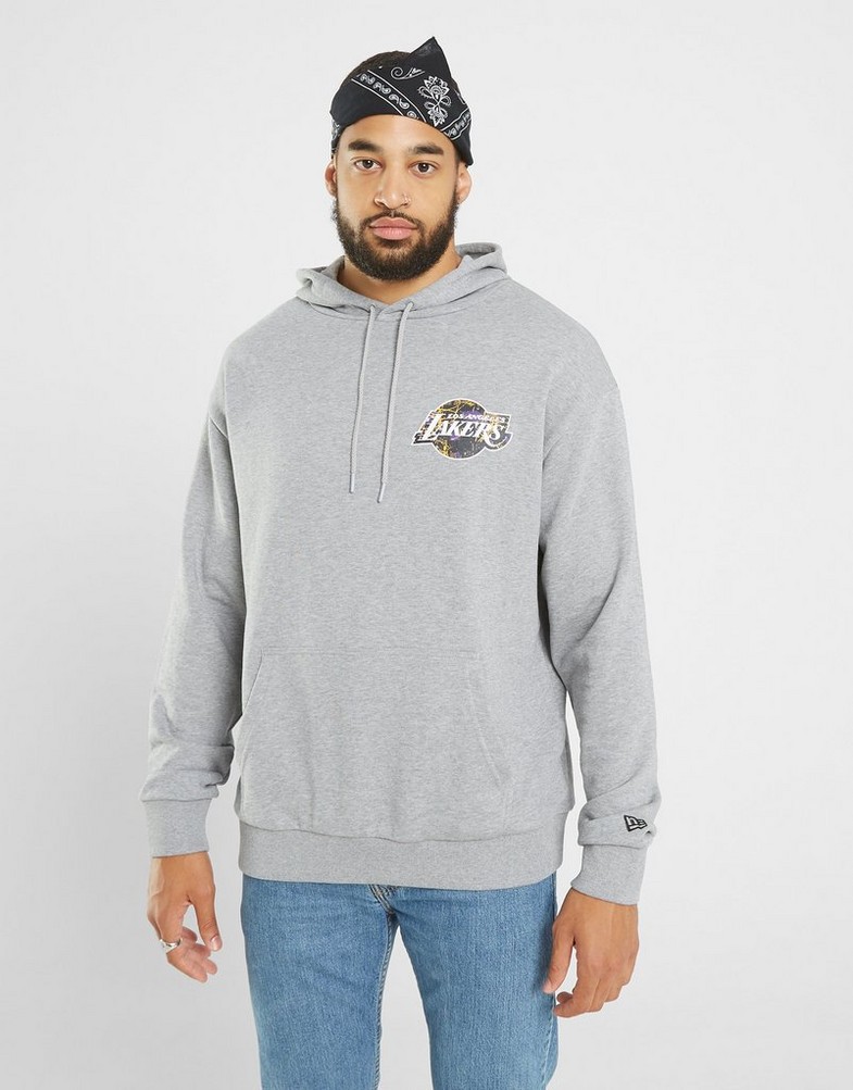 Bluza męska NEW ERA BLUZA Z KAPTUREM INFILL TEAM LOGO LAKERS LOS ANGELES 60332147 Szary