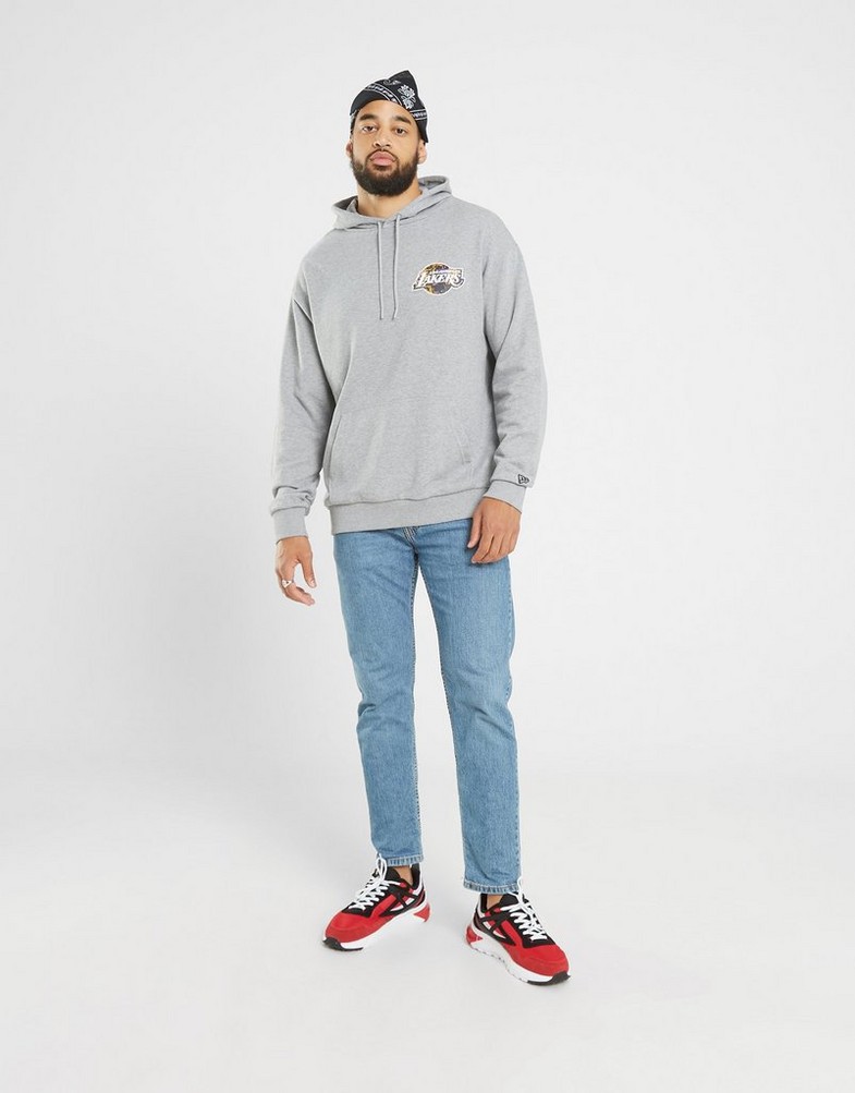 Bluza męska NEW ERA BLUZA Z KAPTUREM INFILL TEAM LOGO LAKERS LOS ANGELES 60332147 Szary