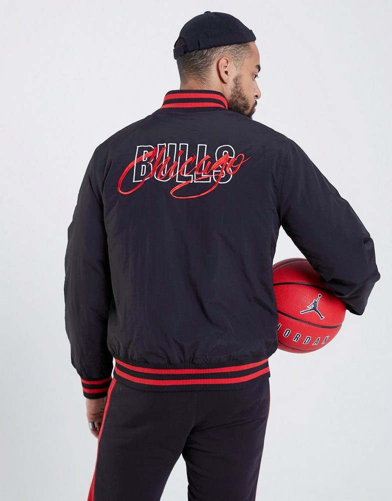 NEW ERA JACHETĂ SCRIPT BOMBER BULLS CHICAGO BULLS 60332203 Negru