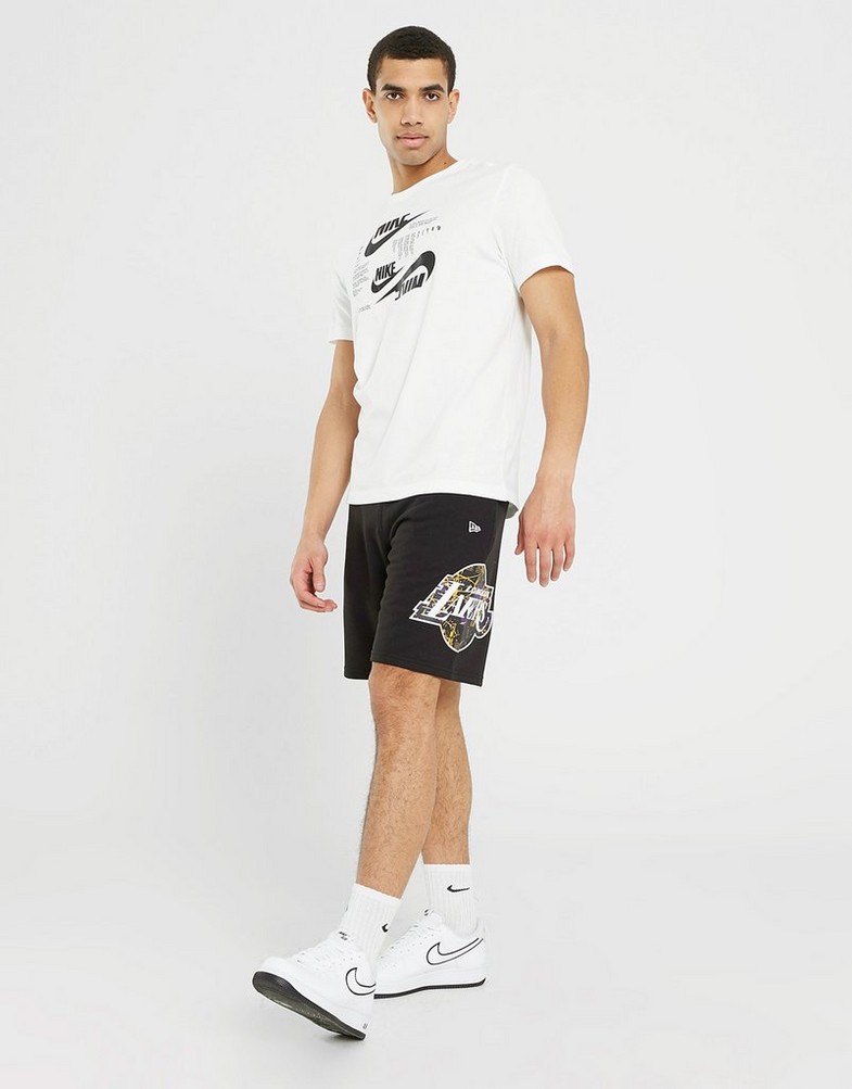 Pantaloni scurți pentru bărbați NEW ERA PANTALONI SCURȚI TEAM LOGO LAKERS LOS ANGELES LAKERS 60332216 Negru