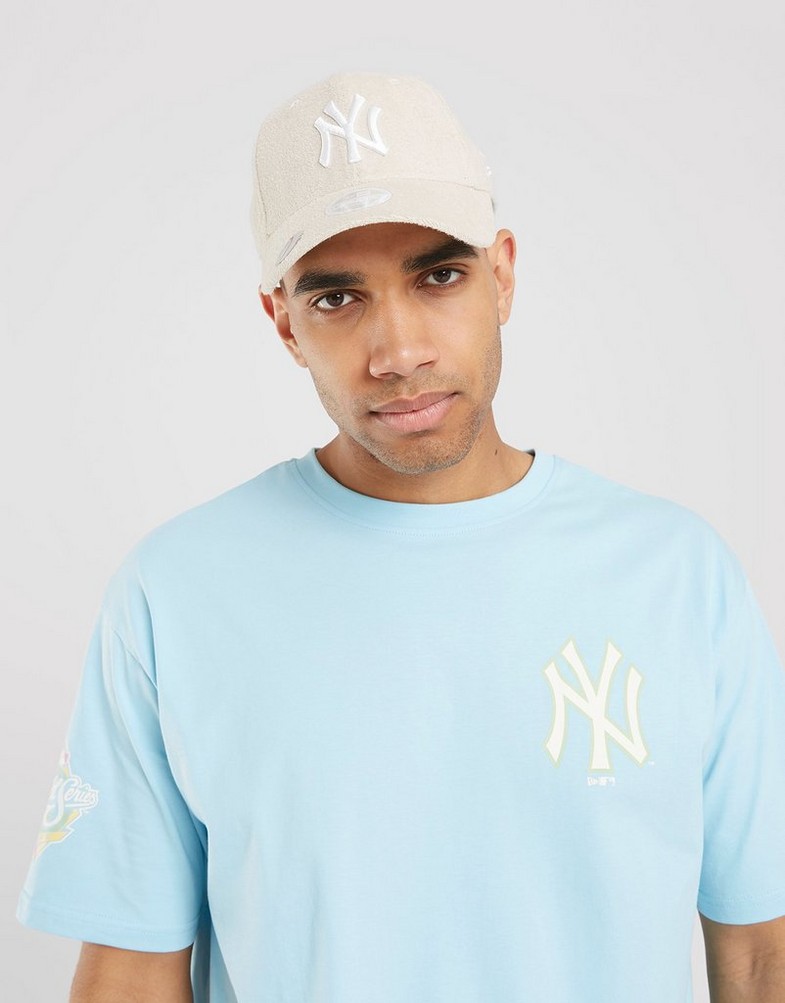 Koszulka, t-shirt męski NEW ERA T-SHIRT MLB PASTEL OS NY YANKEES NEW YORK YANKEES 60357123 Niebieski