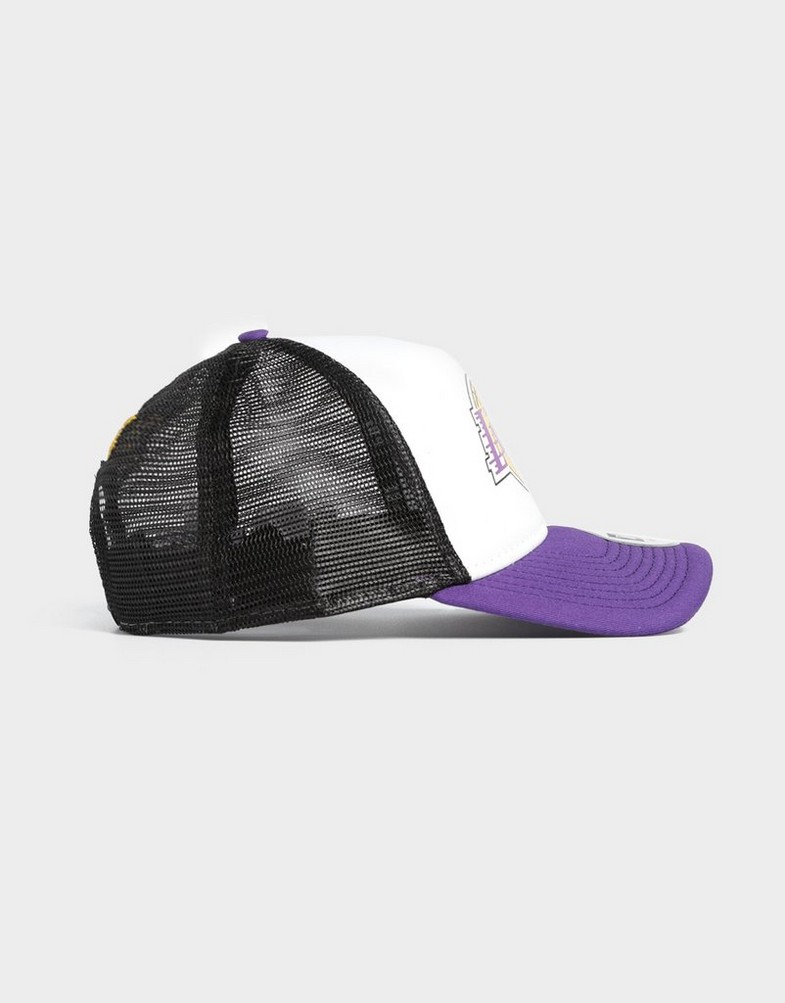 Pánská čepice NEW ERA ČEPICE TC BLCK TRUCKER LACKERS LOS ANGELES LAKERS 60358072 Fialová