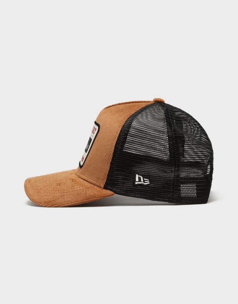Czapka z daszkiem męska NEW ERA CZAPKA CORD TRUCKER NEWERA BRW NONE 60364187 Brązowy