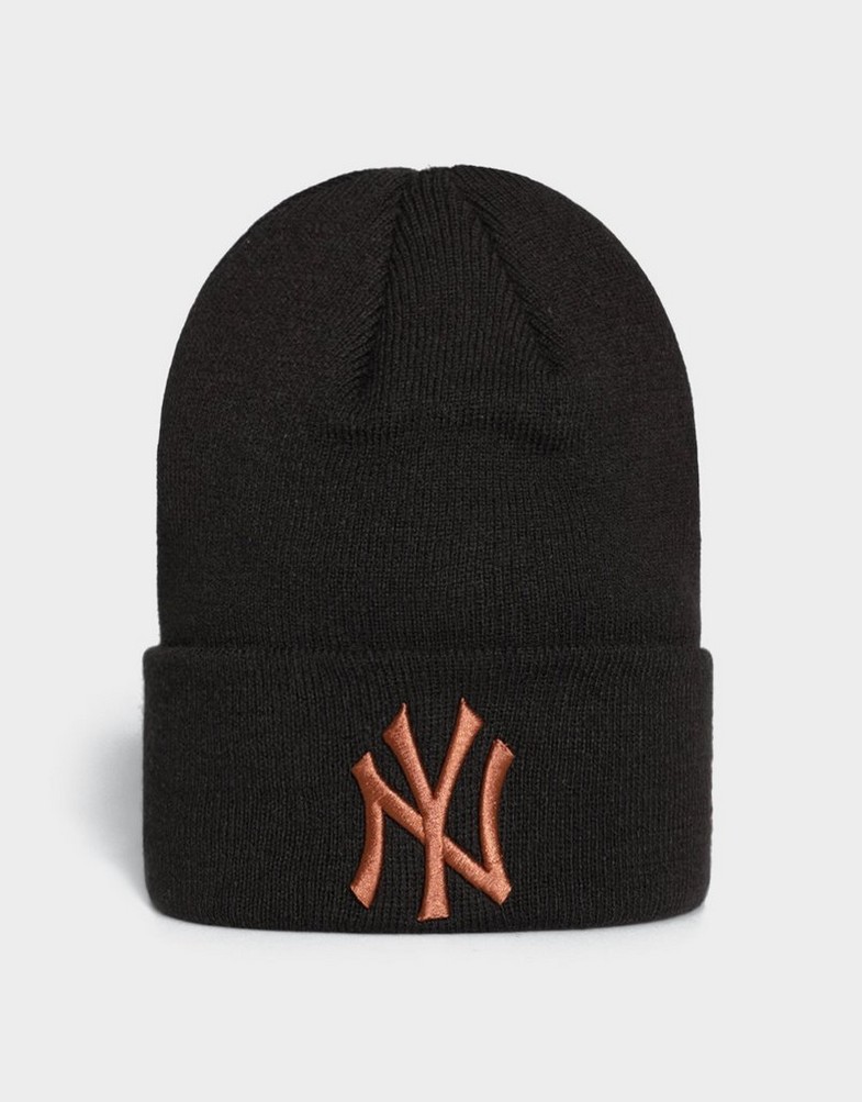 Чоловічі зимові шапки NEW ERA КЕПКА LE BEANIE NYY BLK NEW YORK YANKEES 60364350 Чорний