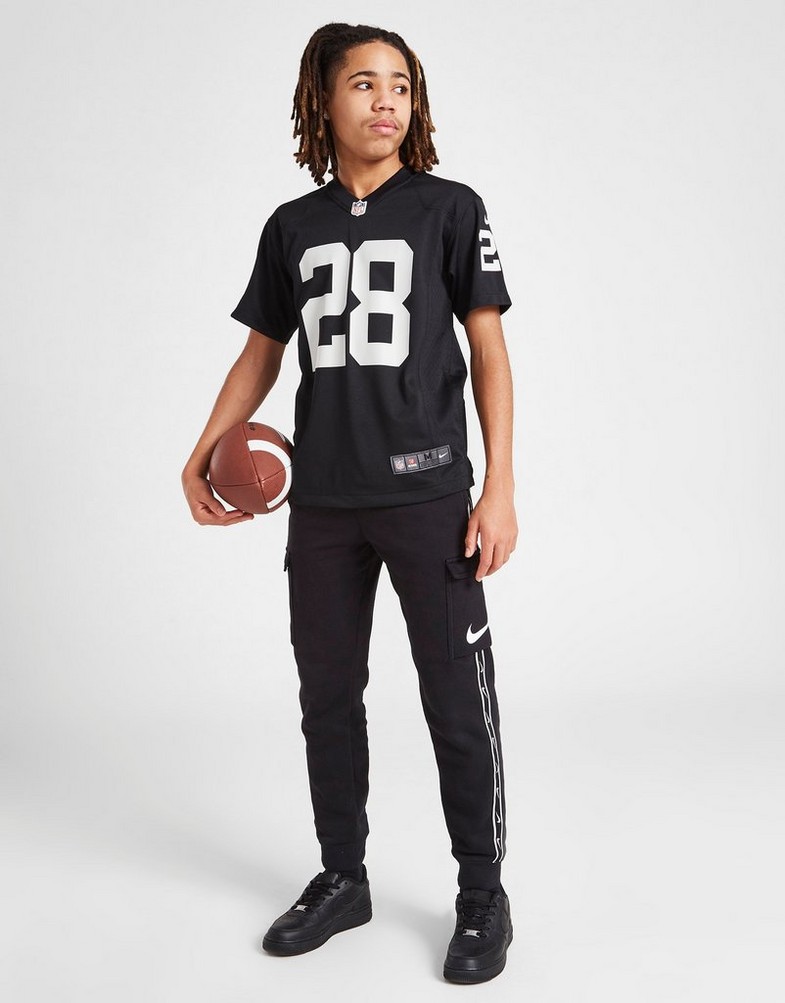 Komplet dresowy dziecięcy NIKE KOMPLET NFL LAS VEGAS RAIDERS JACOBS #28 JERSEY JUNIOR 2Z1B7N1P9LVR Czarny