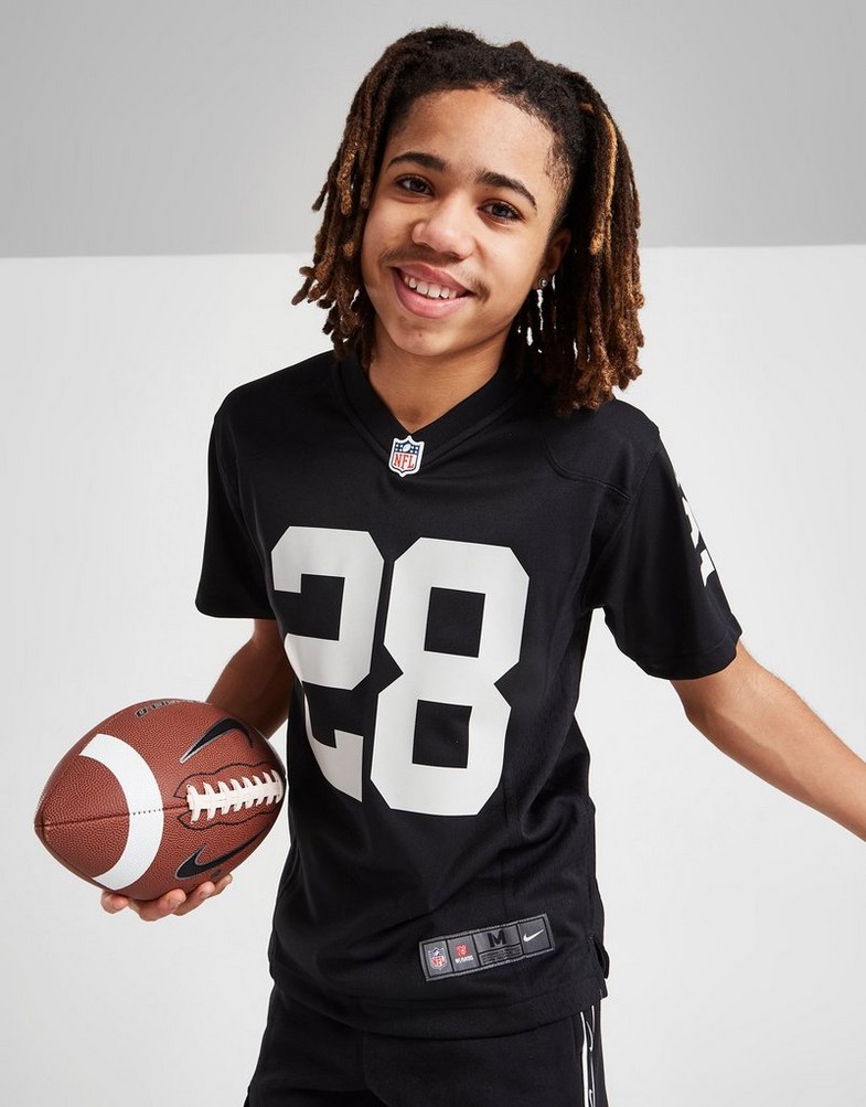 Komplet dresowy dziecięcy NIKE KOMPLET NFL LAS VEGAS RAIDERS JACOBS #28 JERSEY JUNIOR 2Z1B7N1P9LVR Czarny