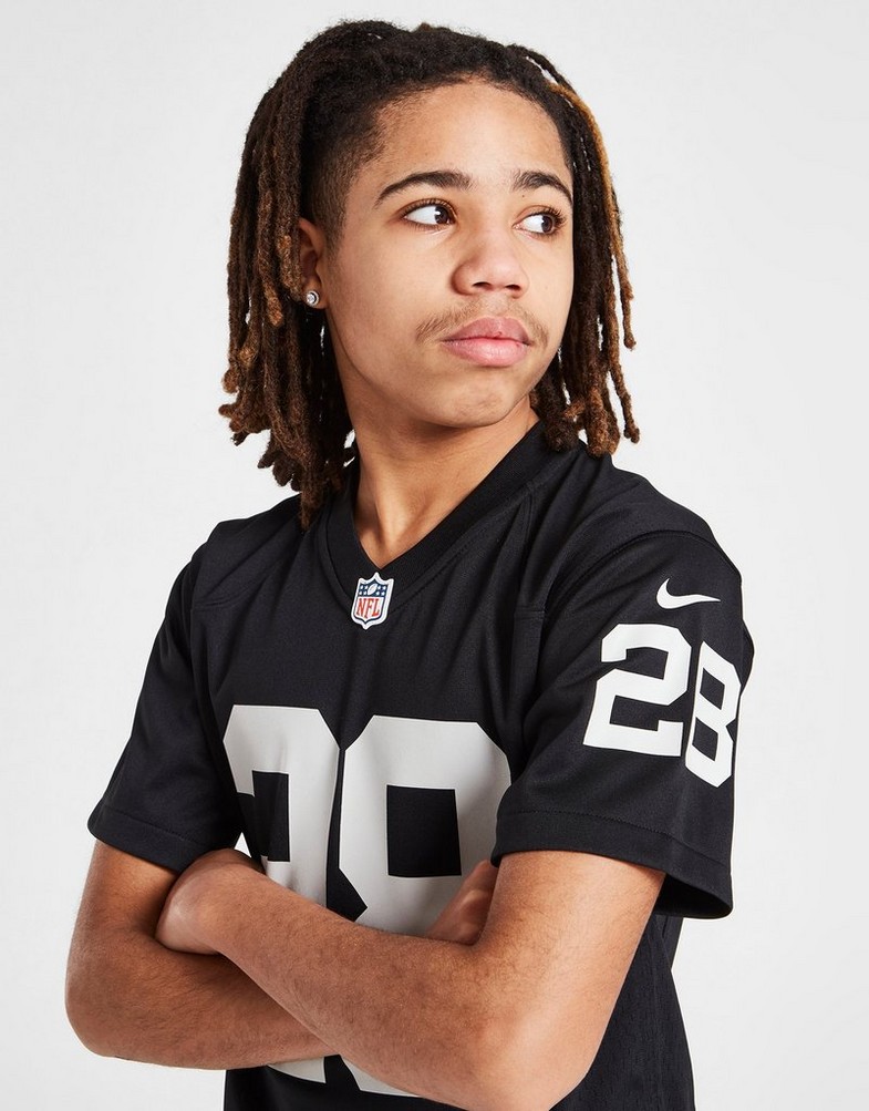 Komplet dresowy dziecięcy NIKE KOMPLET NFL LAS VEGAS RAIDERS JACOBS #28 JERSEY JUNIOR 2Z1B7N1P9LVR Czarny