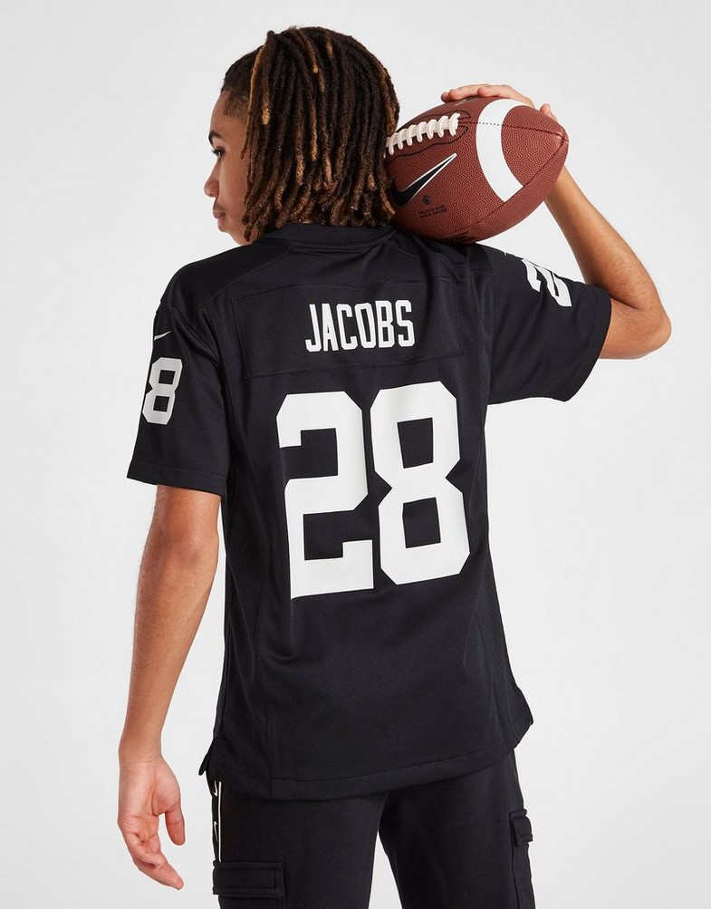 Komplet dresowy dziecięcy NIKE KOMPLET NFL LAS VEGAS RAIDERS JACOBS #28 JERSEY JUNIOR 2Z1B7N1P9LVR Czarny