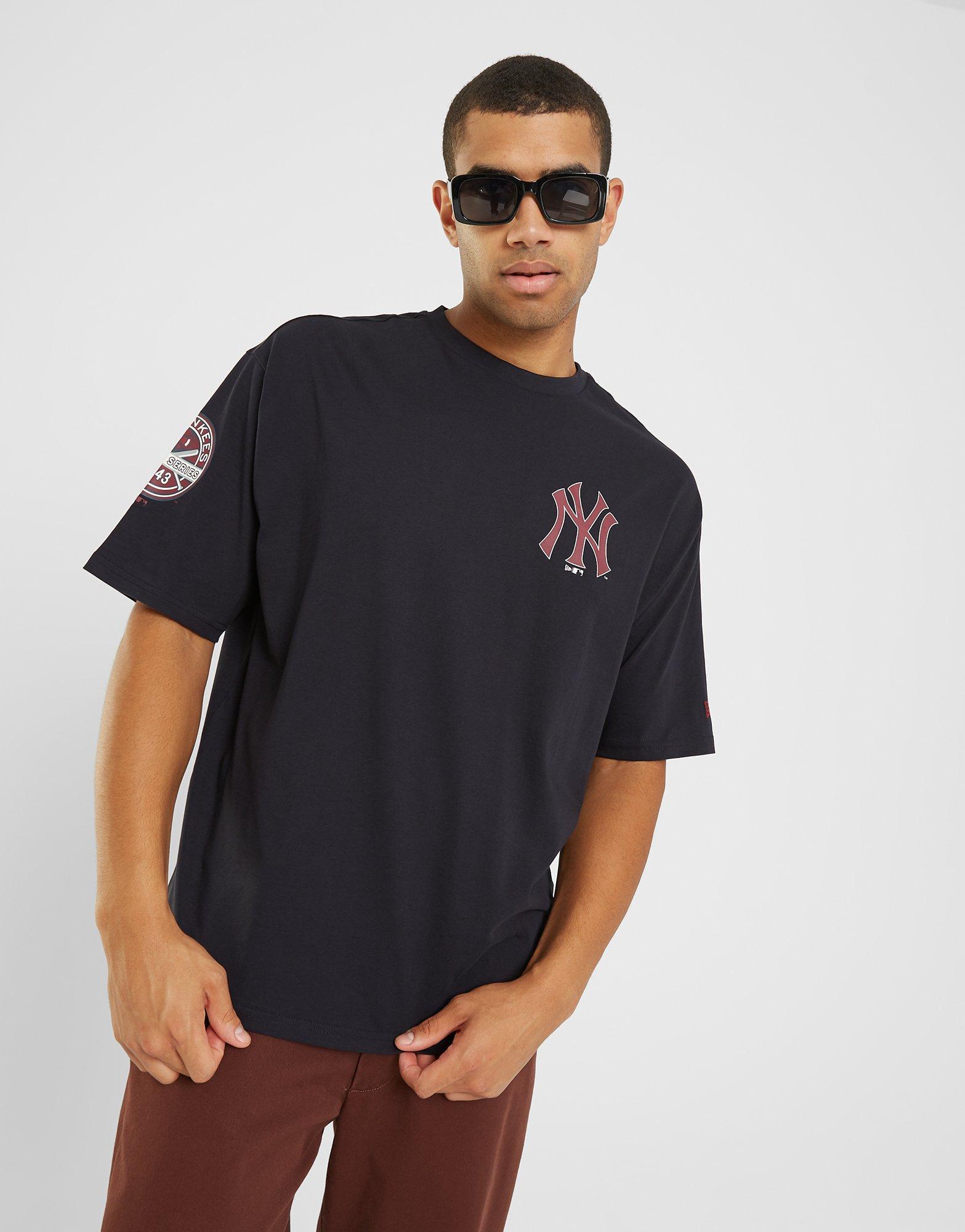 Official New Era New York Yankees MLB Jacquard Oversized Mesh T-Shirt  A10323_282