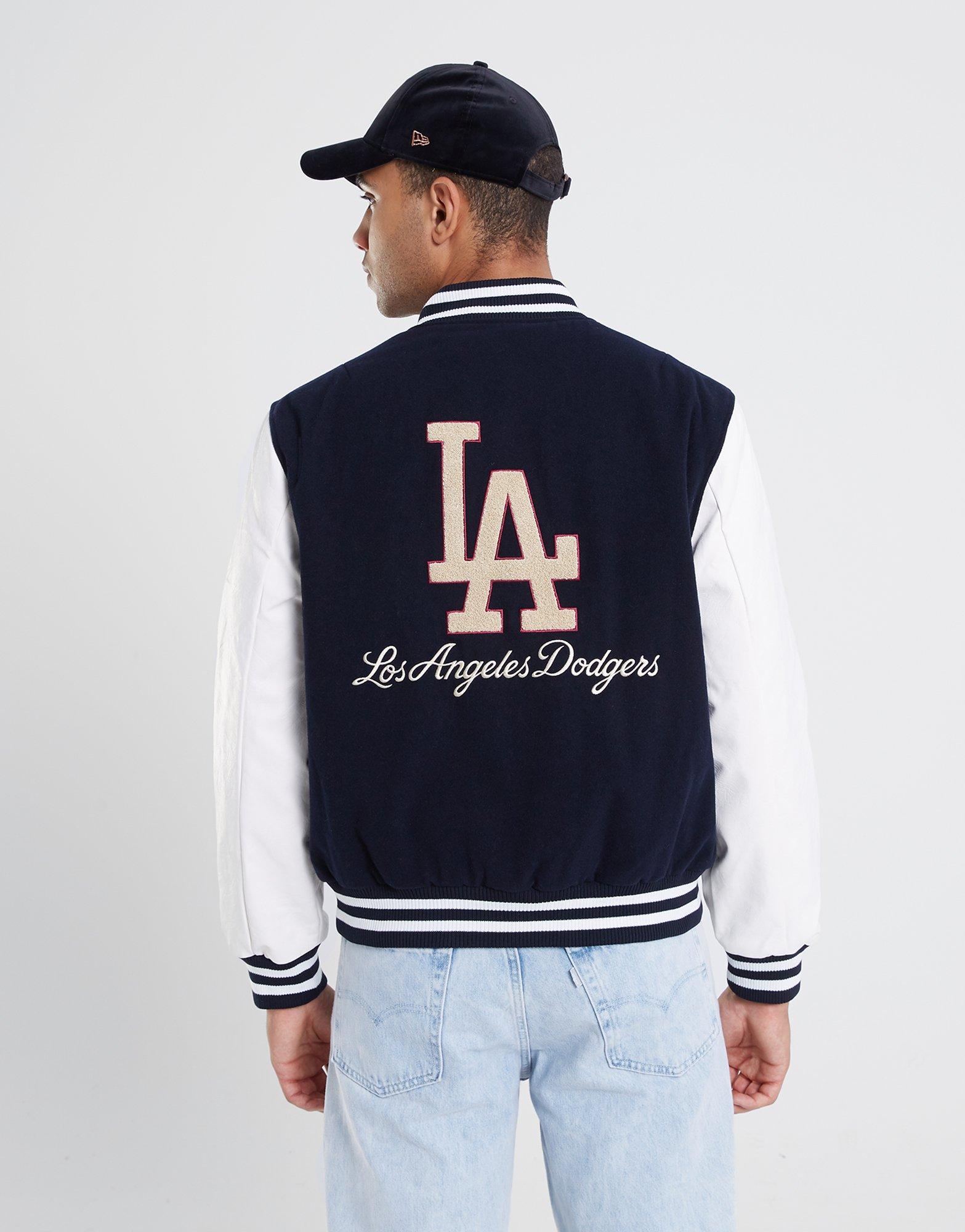 NEW ERA LA DODGERS MLB LARGE LOGO VARSITY JACKET - NEW ERA LA