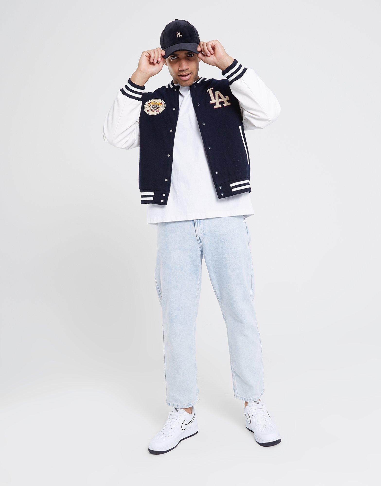 NEW ERA BUNDA MLB LARGE LOGO VARSITY LA DODGERS LOS ANGELES 60416326 Tmavomodrá