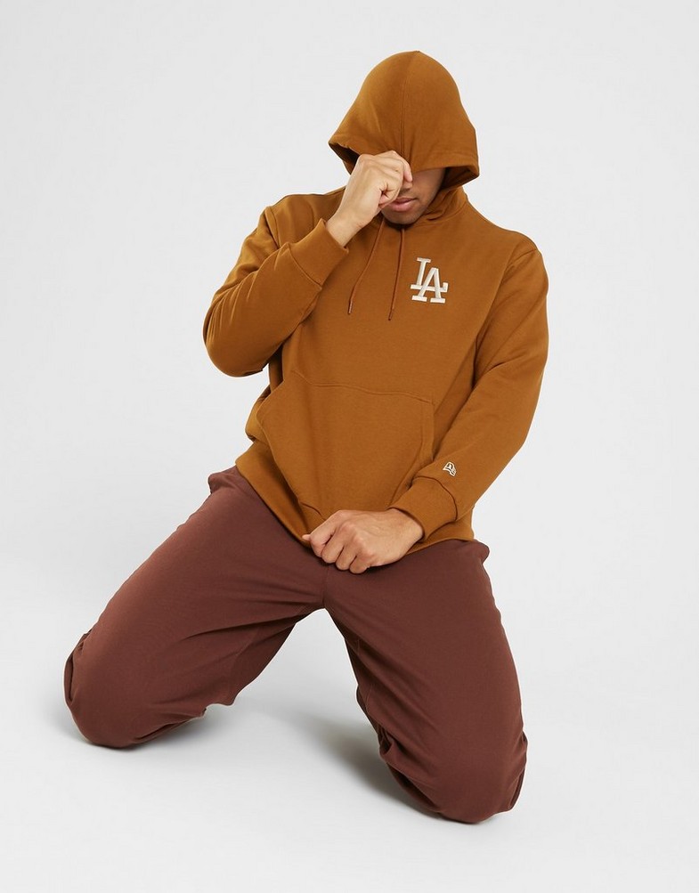 Bluza męska NEW ERA BLUZA Z KAPTUREM LE LA DODGERS LOS ANGELES DODGERS 60416437 Brązowy