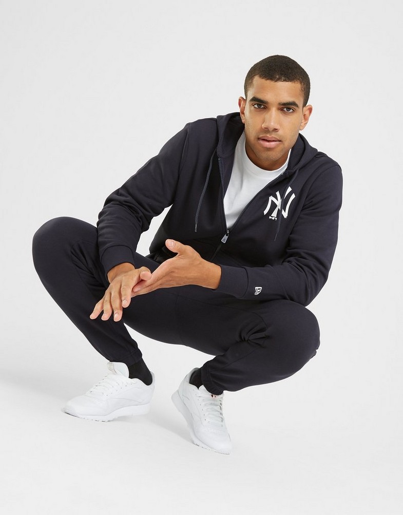 Bluza męska NEW ERA BLUZA ROZPINANA Z KAPTUREM MLB ESS NYY NEW YORK YANK 60416722 Granatowy